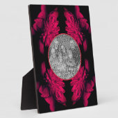 Plaque Photo Fuchsia Peony Abstrait Floral Ajouter Votre Photo (Côté)