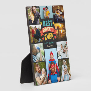 Plaque Photo Fun Best daddy ever 10 photo collage de dessin