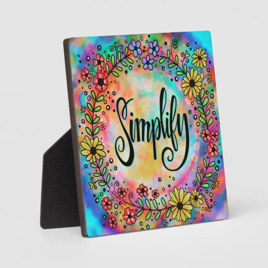 Plaque Photo Fun Colorful Plutôt Simplifier (Recto)