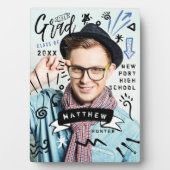 Plaque Photo Fun Doodle Sketch Magazine Couverture Grad Photo (Devant)