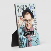 Plaque Photo Fun Doodle Sketch Magazine Couverture Grad Photo (Côté)