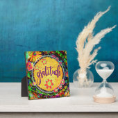 Plaque Photo Fun Floral Jaune Gratitude Whimsical (Insitu)