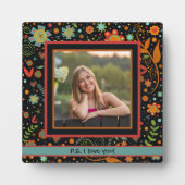 Plaque Photo Fun Folk Floral mignon Photo Customisé message d'a (Devant)