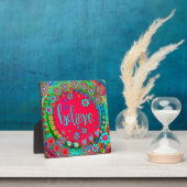 Plaque Photo Fun Rouge Joli Whimsical Croire Inspirivity Easel (Insitu)