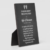 Plaque Photo Funérailles Memorial Chalk Blackboard Effet Chers (Côté)