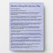 Plaque Photo Funérailles militaires 13 plis du drapeau américai (Devant)