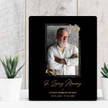 Funérailles Noir Faux Branches d'or Photo Se souve