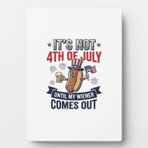 Plaque Photo Funny 4th Of July Hot Dog Vintage Patriotic Shirt_