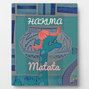 Plaque Photo Funny African Giraffe