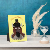 Plaque Photo Funny buffalo bison cartoon illustration (Côté)