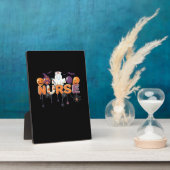 Plaque Photo funny cartoon ghost nurse - Hot Nurse Halloween Ou (Côté)