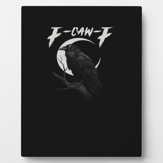 Plaque Photo Funny Crow Retro Classic Style (Devant)