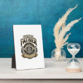 Plaque Photo Funny Father Fist Bump Vintage Engraving Shirt Des (Côté)