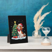 Plaque Photo Funny Festive Dog Costume with decorated Christmas (Côté)