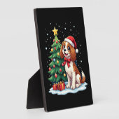 Plaque Photo Funny Festive Dog Costume with decorated Christmas (Côté)