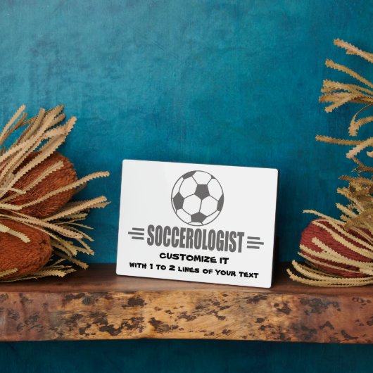 Plaque Photo Funny Football Personnalisé (Côté)