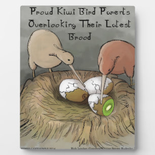 Plaque Photo Funny Kiwi Birds Tending Their Fruit