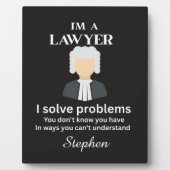 Plaque Photo Funny lawyer quote personalized graduation  (Devant)