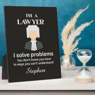 Plaque Photo Funny lawyer quote personalized graduation 