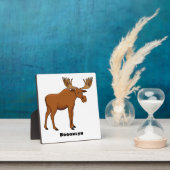 Plaque Photo Funny moose (Insitu)