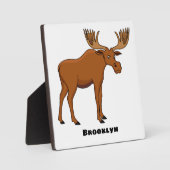 Plaque Photo Funny moose (Recto)