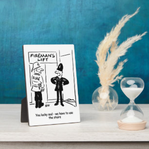 Plaque Photo Funny pompier pompier et policier Funny