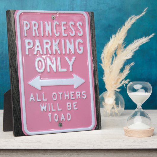 Plaque Photo Funny Princess Parking Signe seulement (Côté)
