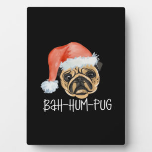 Plaque Photo Funny Pug Noël T-Shirt pour Maman et Papa de Chien