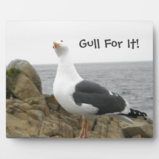 Plaque Photo Funny Seagull Custom (Devant)