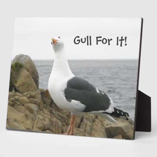 Plaque Photo Funny Seagull Custom (Côté)