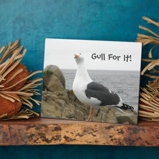 Plaque Photo Funny Seagull Custom (Côté)