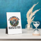 Plaque Photo Funny Sloth Hiking Team we'll get there when we ge (Côté)