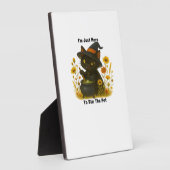 Plaque Photo Funny Witch Cat – I’m Just Here to Stir the Pot –  (Côté)