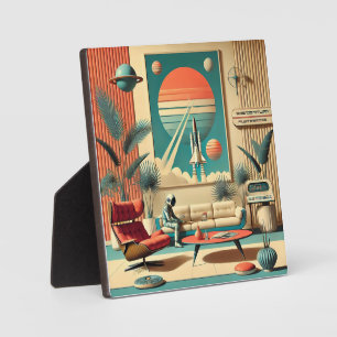 Plaque Photo Futuriste atomique Floride Espace Age Chambre Fami