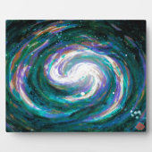 Plaque Photo Galaxie d'émeraude et de violet (Devant)