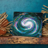 Plaque Photo Galaxie d'émeraude et de violet (Côté)