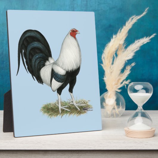 Plaque Photo Gamecock argenté (Côté)