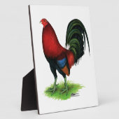 Plaque Photo Gamecock : Rouge foncé (Côté)