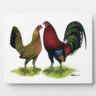 Plaque Photo Gamefowl Pair