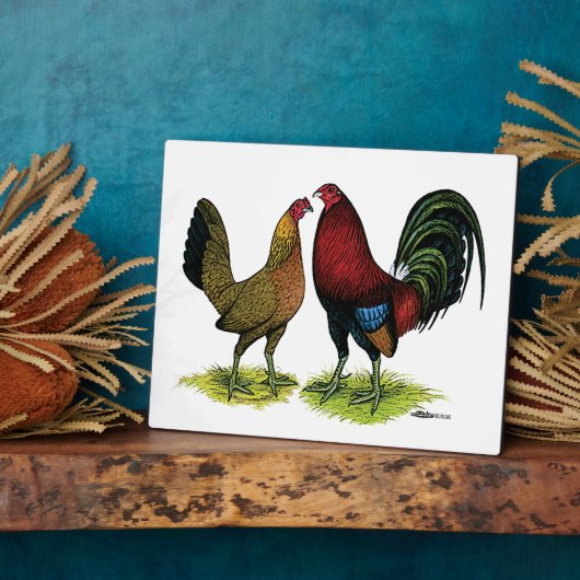 Plaque Photo Gamefowl Pair (Côté)