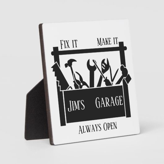 Plaque Photo Garage personnalisé (Recto)