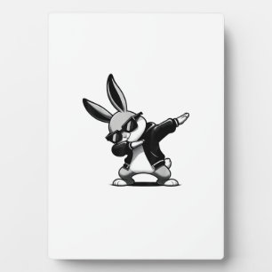 Plaque Photo Garçon Enfant Jour de Pâques Dabbing Lapin Hip Hop