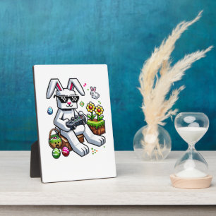 Plaque Photo Garçons Joyeux Jour de Pâques Lapin Œuf Jeu Vidéo
