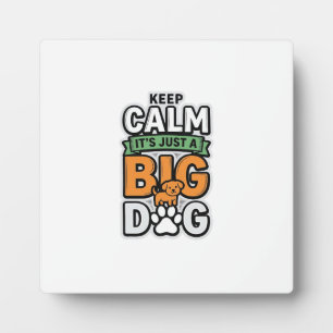 Plaque Photo Garde calme grand chien design vectoriel vintage_1