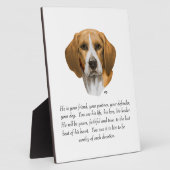 Plaque Photo Garde de Beagle MÂLE (Côté)