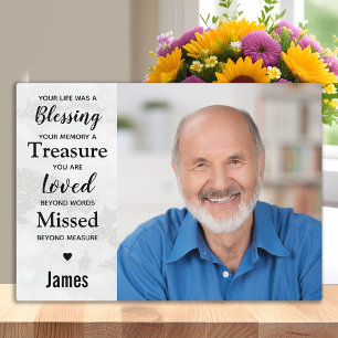 Plaque Photo Garde-mémoire de famille photo personnalisée