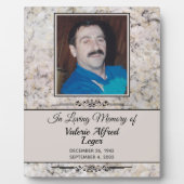 Plaque Photo Garde-mémoire personnalisée marbrée (Devant)