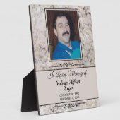 Plaque Photo Garde-mémoire personnalisée marbrée (Côté)
