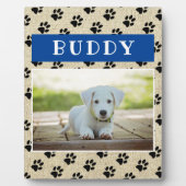 Plaque Photo Garde-mémoire photo chien de compagnie rustique em (Devant)