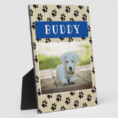 Plaque Photo Garde-mémoire photo chien de compagnie rustique em (Côté)